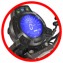 Tablero digital:  te ofrece información clara y precisa sobre el funcionamiento de tu moto.